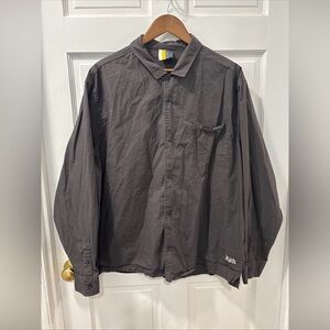 Kith Thompson Camp Collar Shirt XL KH030043 21SS Kindling Brown Overshirt Rare